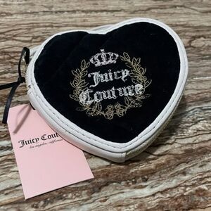 Juicy Couture Black and White Heart Clutch